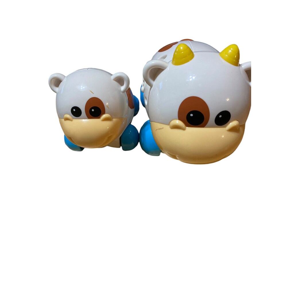 Vtech Kiss and Care Cows Mom Baby Infant Talks Lights Electronic Works Toy